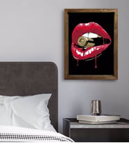 BK Gift Yatak Odası Konseptli Doğal Masif Ahşap Çerçeveli Tablo 45x65cm-96