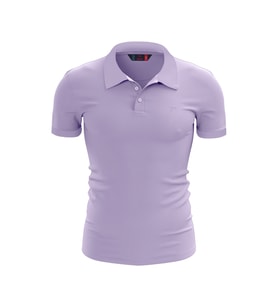 %100 Pamuk Polo T-Shirt IMPERO LİLA