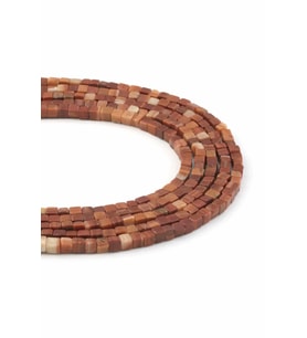 Jasper Doğal Taş Parlak Kahverengi Küp Kesim 4x4mm Dizi [AA]