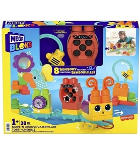 HKN44 Mega Bloks Hareketli Duyusal Gelişim Tırtılı 30 Parça +1 Yaş