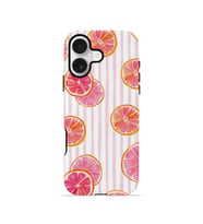 iPhone 16 Plus Vorian Çift Katmanlı Kılıf Pink Grapefruit Garden