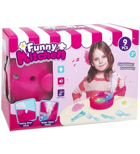 Pİlli Buhar Çıkaran Fukurdayan Tava  3076 (Pembe)
