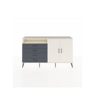 Arges Konsol 3 Raflı 4 Çekmeceli 2 Kapaklı 176x30x99 Aytaşı-Aytaşı/Antrasit