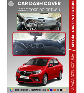 RENAULT SYMBOL 3 SAKLAMA GÖZSÜZ (2013-2021) Torpido Örtüsü Ön Göğüs Halı Torpido Koruma Tam Uyum