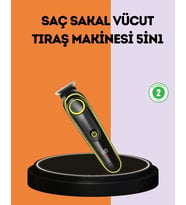 Mey İthalat® LED Ekranlı Şarjlı Saç ve Sakal Kesme Makinesi Erkek Bakım Cihazı Çok Başlıklı Set