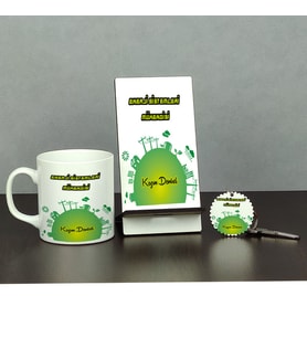 Enerji Sistemleri Mühendisine Hediye Üçlü Set (Kupa + Telefon Standı + Anahtarlık)