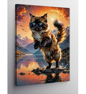 Kanvas Tablo Siyah Kedi