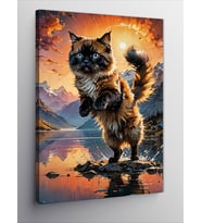 Kanvas Tablo Siyah Kedi
