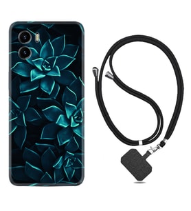 Vivo Y15S Y32 Y33S Y51 Y53S Kılıf Boyun Askılı Silikon Mistik Çiçekler 1650