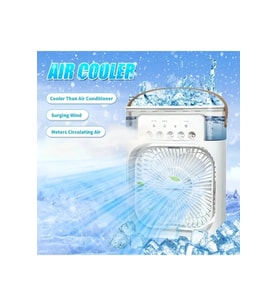 Yeni Işıklı Klima 600ml 5 Spreyli Vantilatör Buzlu Buharlı Mini Klima Mini Fan Buzlu Fan Glr