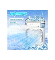 Yeni Işıklı Klima 600ml 5 Spreyli Vantilatör Buzlu Buharlı Mini Klima Mini Fan Buzlu Fan Glr