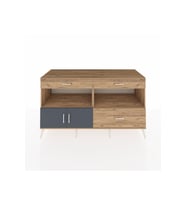 Kronos Konsol 2 Raflı 3 Çekmeceli 2 Kapaklı 176x59x99 Çam-Antrasit/Çam