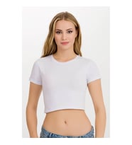 Kadın Likralı Kollu Crop