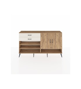 Arges Konsol 4 Raflı 2 Çekmeceli 2 Kapaklı 176x30x99 Çam-Çam/Aytaşı