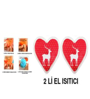 2 ADET KALPLİ GEYİKLİ CEP SOBASI,EL ISITICI,SICAK SU TORBASI PVC  9cm