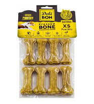 DELİBON DERİ PRES KEMİK 7CM XS BOY 8Lİ PAKET NATUREL 7CMX8AD.