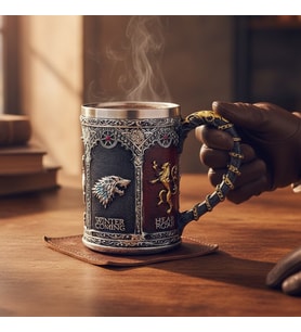 “Game of Thrones” Özel Tasarım Metal Kupa – Stark & Lannister Temalı Koleksiyon Kupası