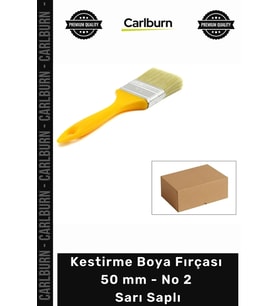 #BoyaFırçası Profesyonel Ergonomik Kaliteli Boyacı Kestirme Boya Fırçası 50 mm No 2 Sarı Saplı