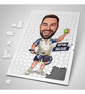Süper Tenisçi Erkek Karikatürlü 240 Parça Kişiye Özel  Puzzle