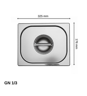ÜRET Standart Gastronom Küvet Kapağı GN 1/3 (32,5 × 17,6 cm)