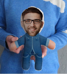 BK Gift Kişiye Özel Fotoğraflı Eğlenceli Surat Bebek Yastık-60