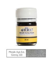 Artdeco Metalik Kumaş Boyası 222ex Ekstra Gümüş 