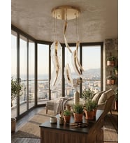 7'Lİ YAPRAK MODEL LEDLİ AVİZE