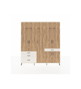 Arges Dolap 11 Raflı 4 Çekmeceli 2 Askılı 220x30x243 Aytaşı-Çam/Aytaşı