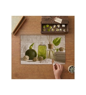 Yağlar- Mumlar- Bakım- Terapi Tasarımı 240 parça Ahşap Puzzle Ahşap Kutuda MP00783