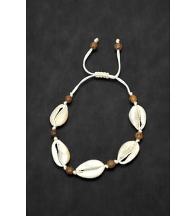 Cowrie Shell Deniz Kabuğu Bileklik Makrome Ayarlı 519-1