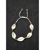 Cowrie Shell Deniz Kabuğu Bileklik Makrome Ayarlı 519-1