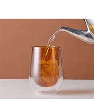 Renkli Çift Cidarlı Borosilikat Cam Kupa 250 Ml