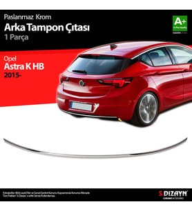 Opel Astra K HB Krom Arka Tampon Çıta 2015-2022
