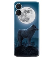 Tecno Spark 9T Kılıf Resimli Desenli Silikon Platinium Series Moon Wolf 1820