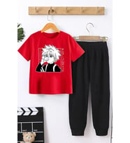 Çocuk Killua Zoldyck Alt - Üst Eşofman Takımı (A.Kırmızı)