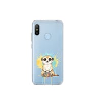 Xiaomi Mi A2 Lite ile Uyumlu Splash Mirket Tasarımlı Şeffaf Silikon Kılıf
