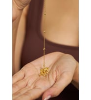 Gold Renk Dorika İtalyan Gümüş Kolye