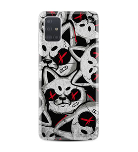 Samsung a71 A72 A73 A7 A9 2018 C7 C9 Kılıf Desenli Silikon Kızgın Kediler 1781