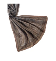 Enba Etnik Desenli Soft Pamuklu Şal 75x190 cm (KAHVE)