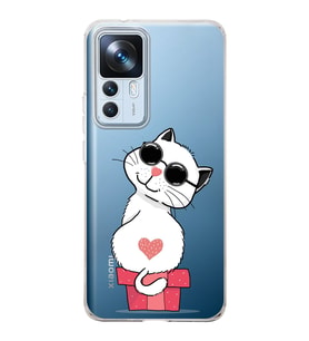 Xiaomi Mi 12t Uyumlu Kamera korumalı Kapak Coolcat Tasarımlı  Şeffaf Kılıf
