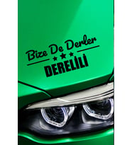 Giresun Dereli Siyah Araç Sticker  Giresun Bize De Derler  Derelili 40x15 cm Oto Sticker