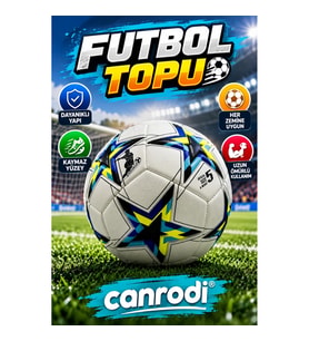 Kaymaz Yüzeyli Dayanıklı Futbol Topu – Halı Saha ve Açık Alan Uyumlu