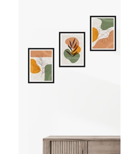 Minimal Soyut Ahşap Dekor Tablo 17x23  M10