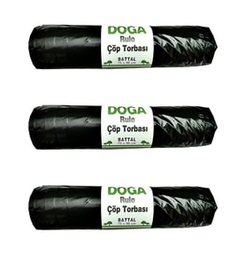 Ecoplast Battal Boy Siyah Çöp Torbası Poşeti - 300 Gr. - 75 x 90 Cm / 10 Adetlik 3 Rulo