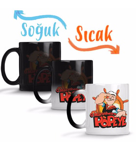 Popeye Temel Reis Sihirli Kupa Bardak Porselen