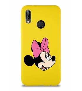 Huawei P20 Lite Soft Premier Kapak Minnie Mouse-A Tasarımlı Silikon Kılıf - Sarı (Şeffaf)
