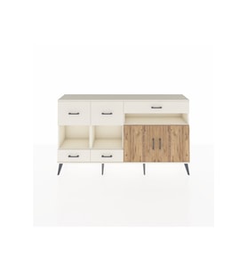 Arges Konsol 4 Raflı 5 Çekmeceli 2 Kapaklı 176x30x99 Aytaşı-Çam/Aytaşı