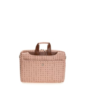 Bilik Deri Monogram Pembe-Taba Unisex Laptop & Evrak Çantası BRIEFCASE-MN