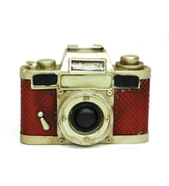 Dekoratif Metal Fotoğraf Makinesi Obje Biblo Vintage Hediyelik