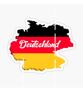 Made in Germany Araba Leptop Oto Sticker 13cm 4 Adet C